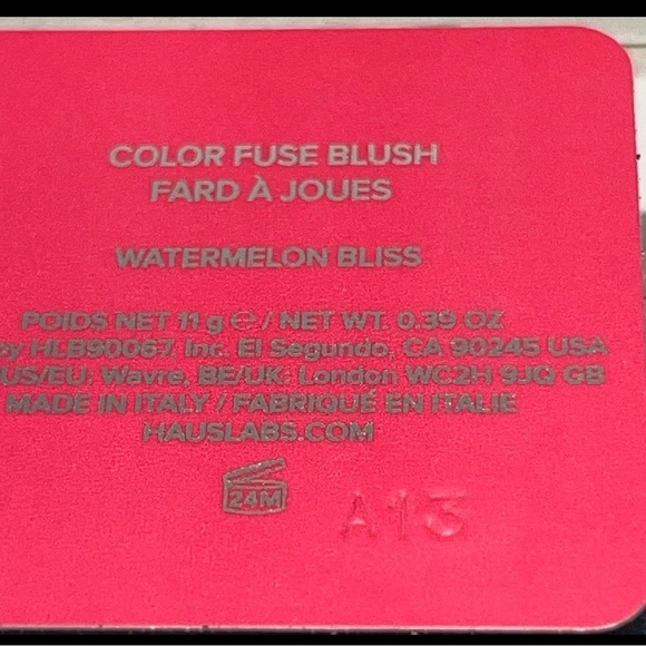 HAUS LABS Color Fuse Blush Watermelon Bliss, ORIGINAL FORMULA DISCONTINUED *NIB* - Picture 4 of 7